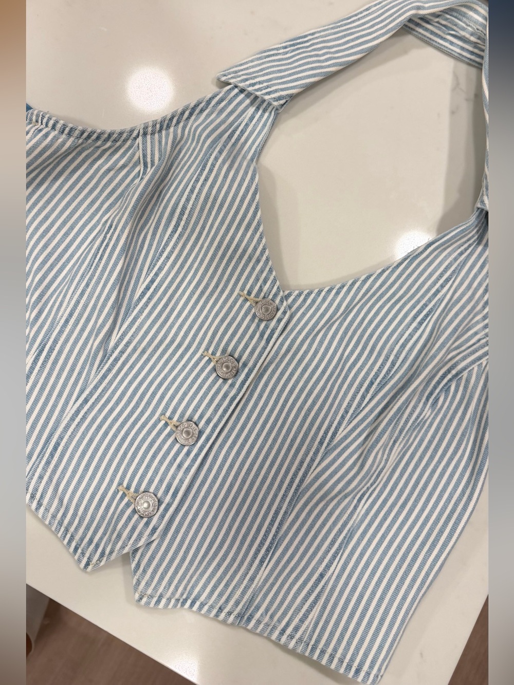 Levi’s Striped Halter Tank Top